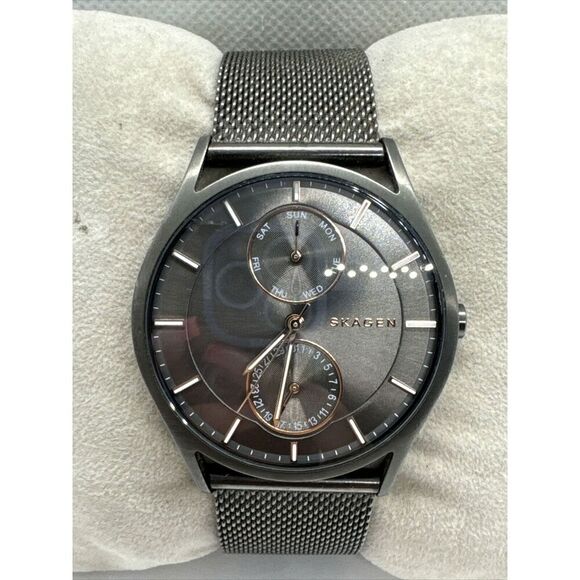 Skagen Holst SKW6180 Women\'s Charcoal Steel Mesh Analog Dial Quartz Watch AEA273 main image 9